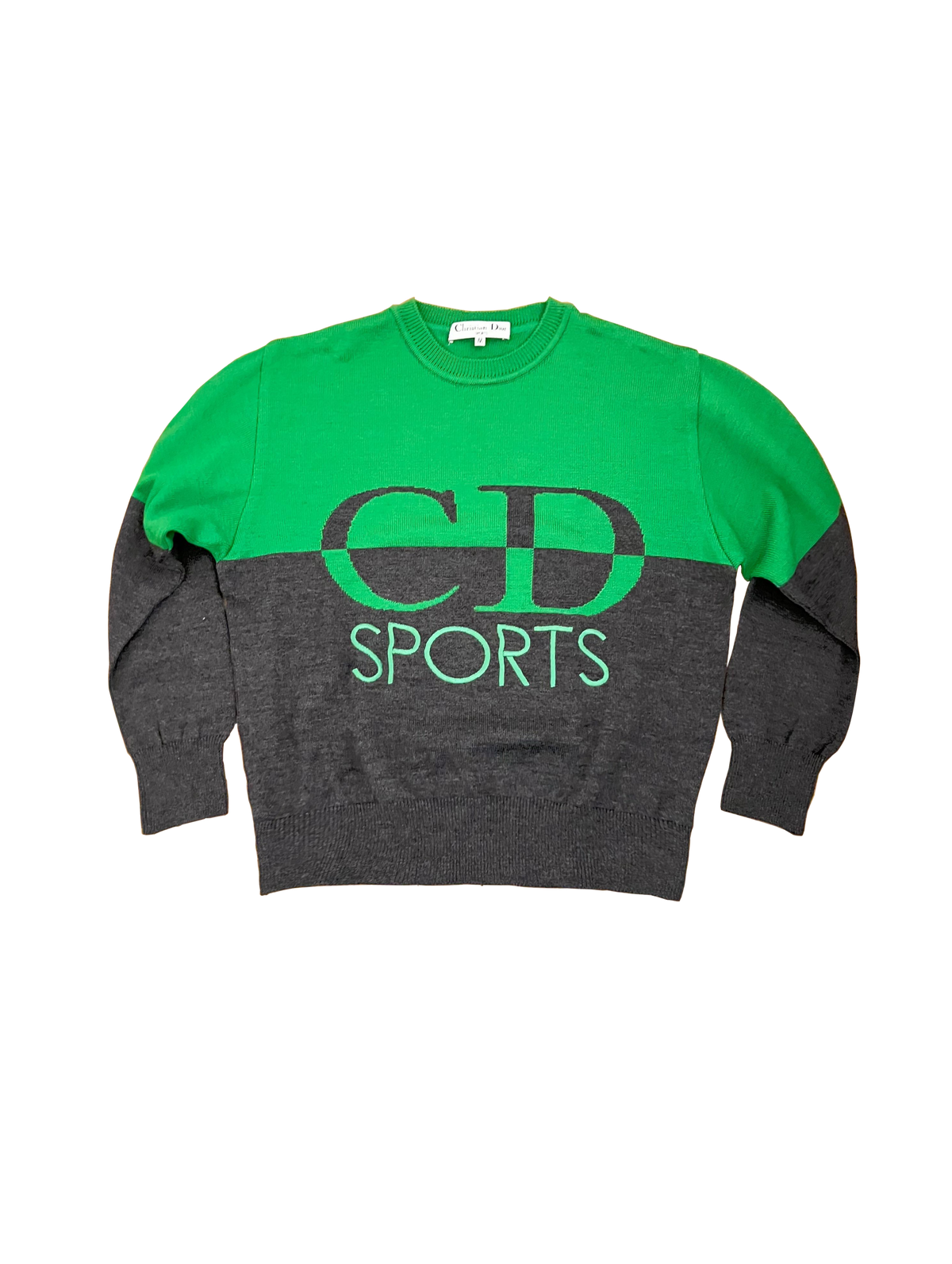 Christian Dior Sports 1990s Wool Two Tone Sweater