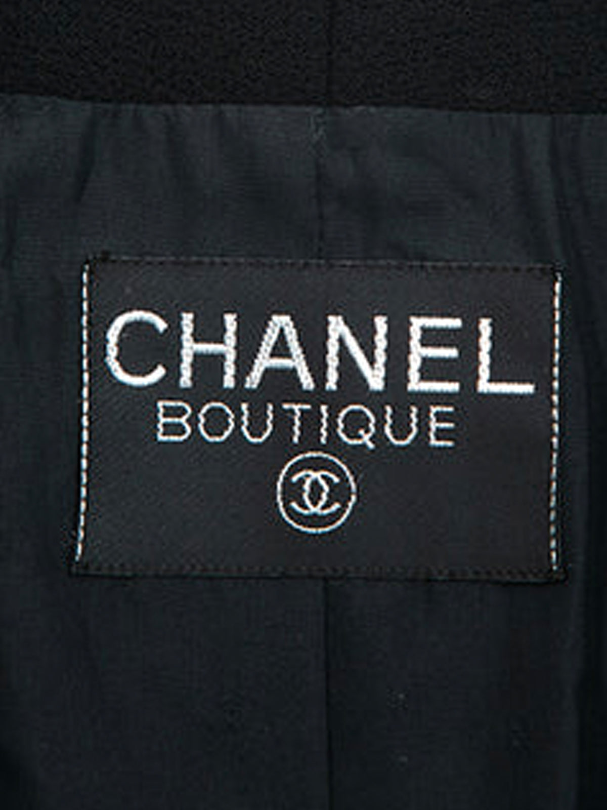 Chanel 1980s Black Tweed Front Pocket Jacket