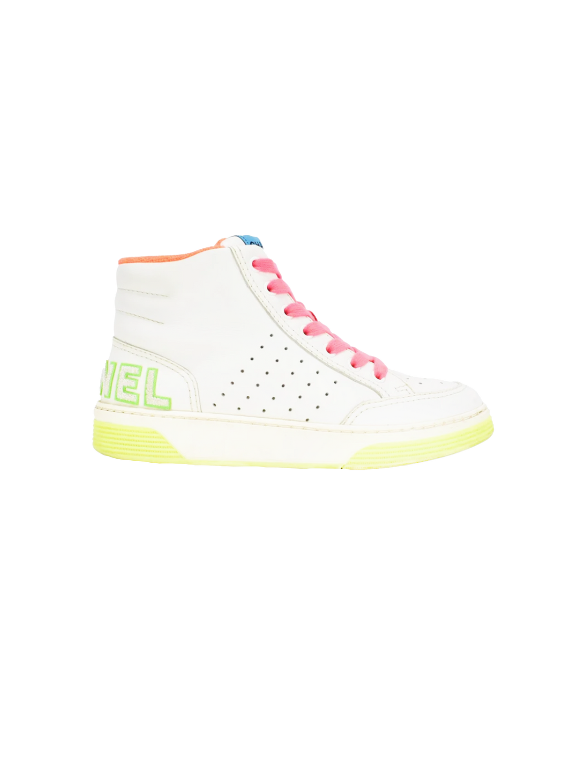 Chanel 2020 Neon High Top Logo Sneakers