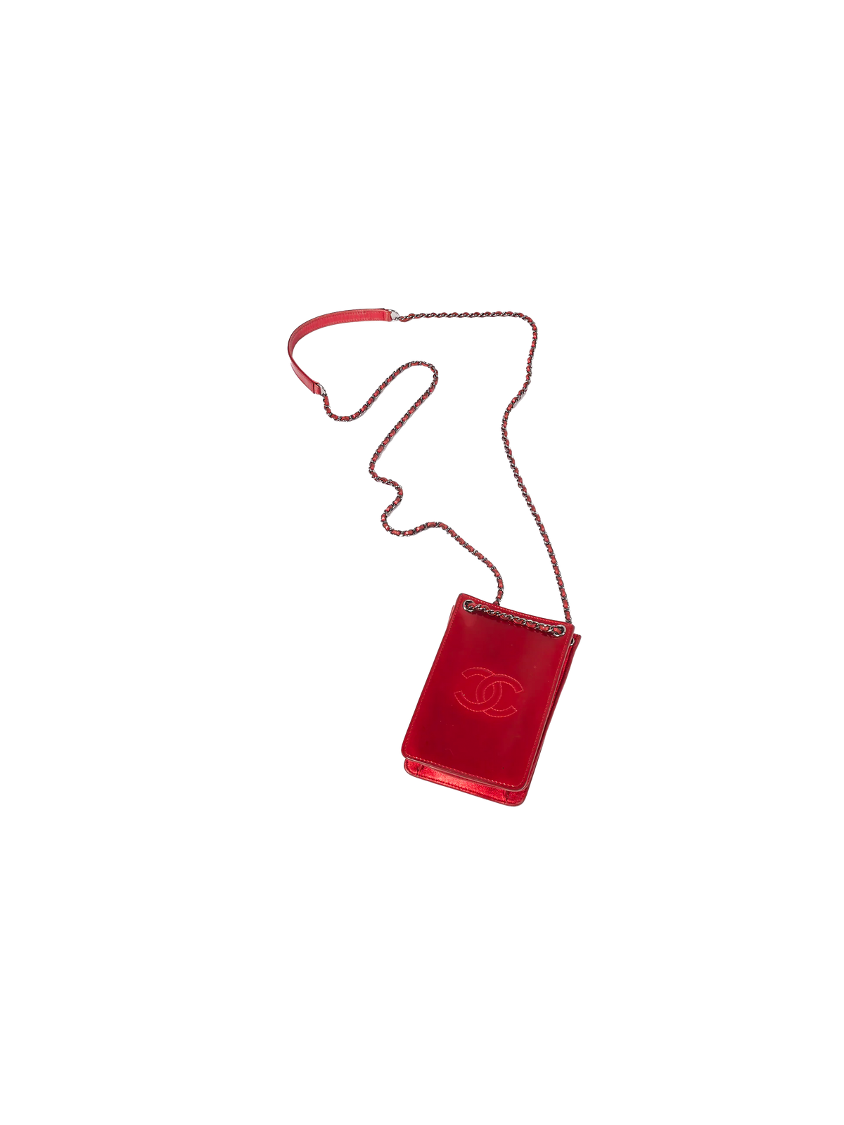 Chanel Spring Summer 2014 Red Chain Phone Holder