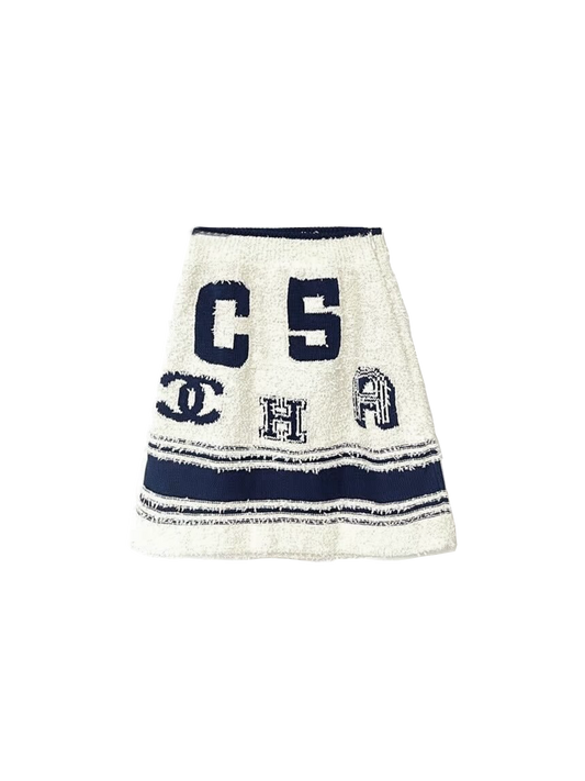 Chanel 2019 Varsity Boucle Skirt