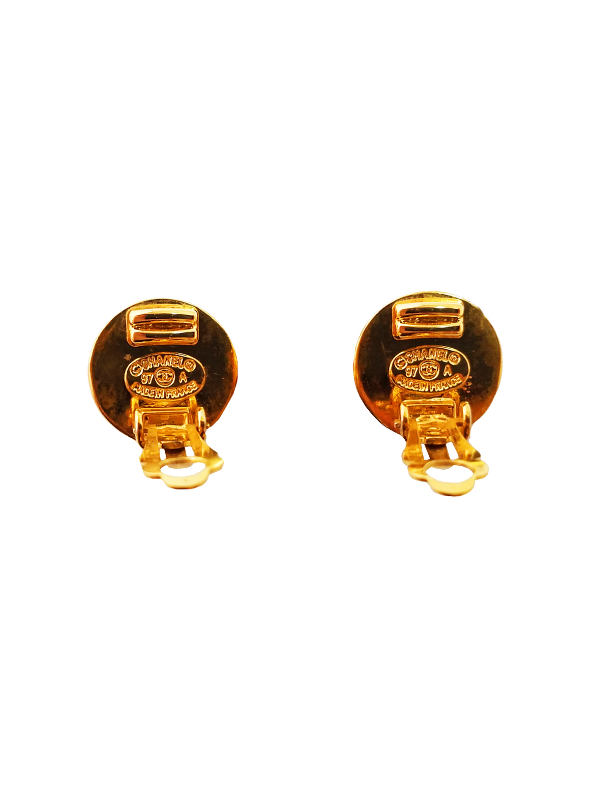 Chanel 2000s Coco Turnlock Silver Gold Earrings