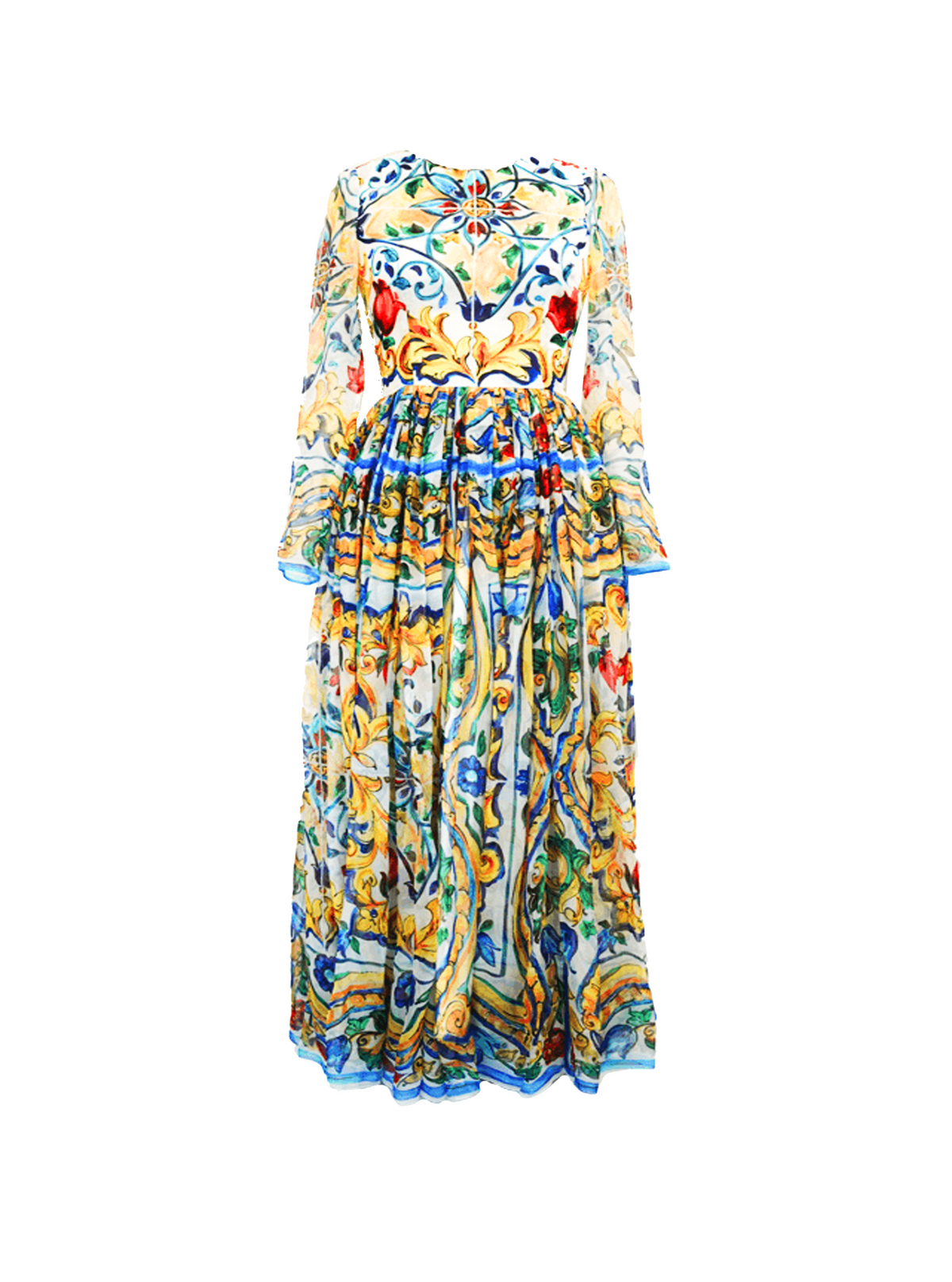 Dolce and Gabbana 2000s Floral Silk Dress