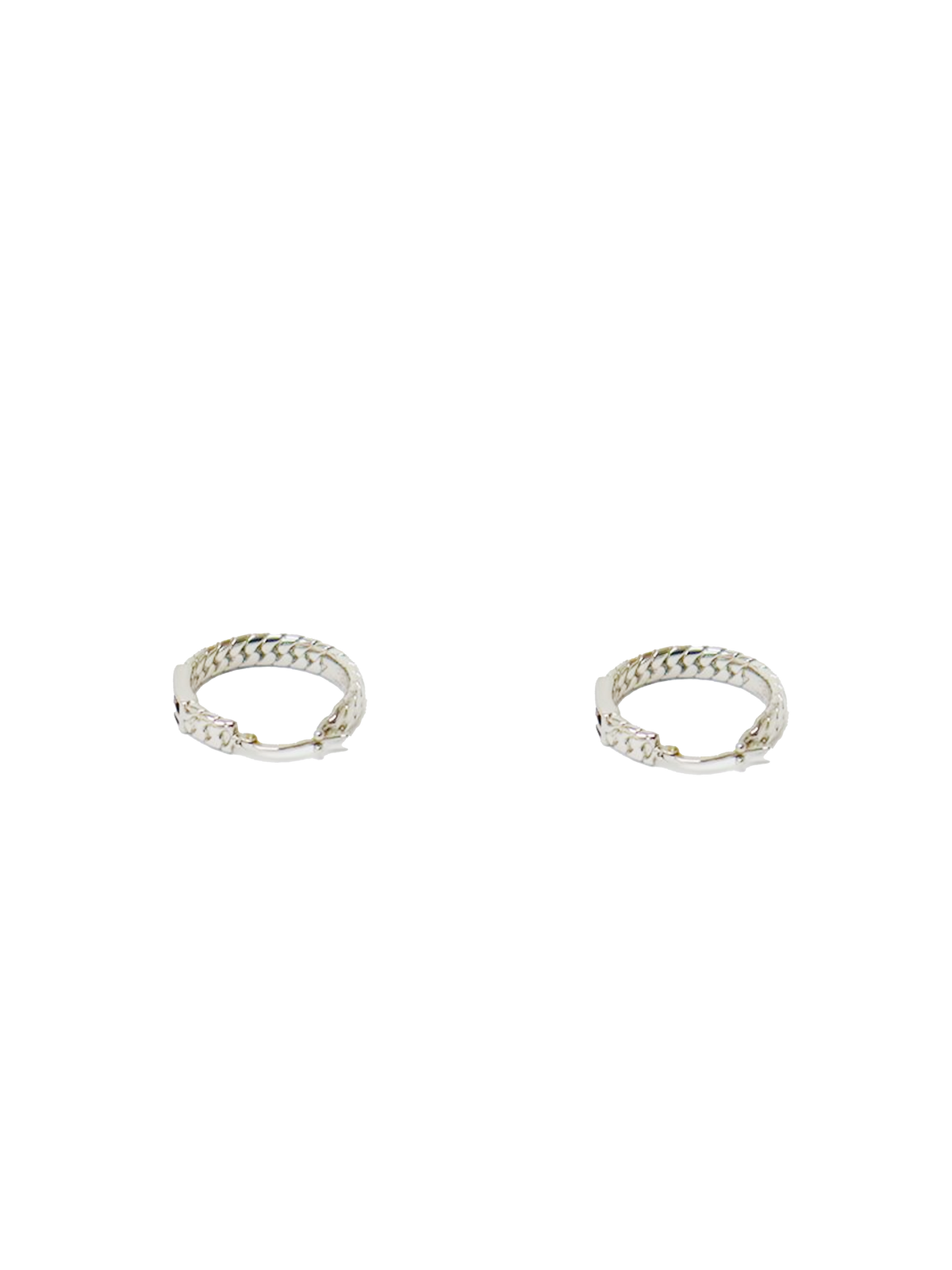 Fendi 2010s Silver Logo Hoop Earrings