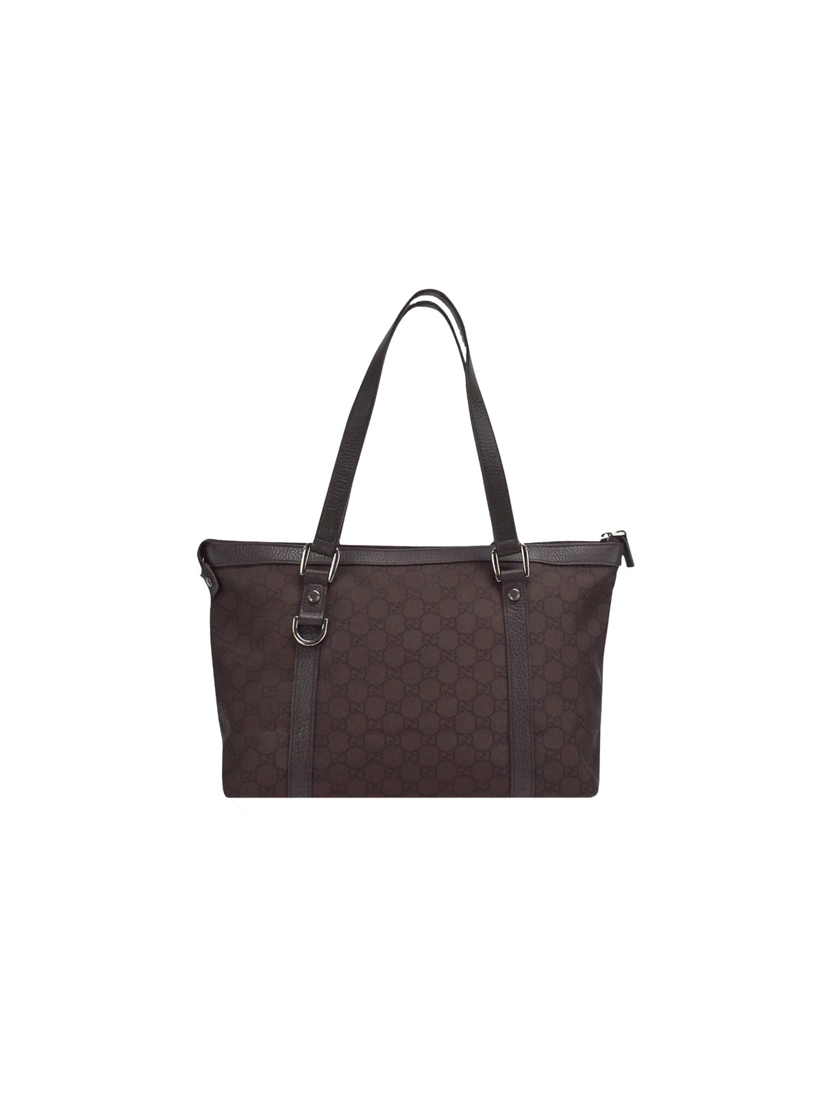 Gucci 2010s Brown Monogram Abbey Tote Bag