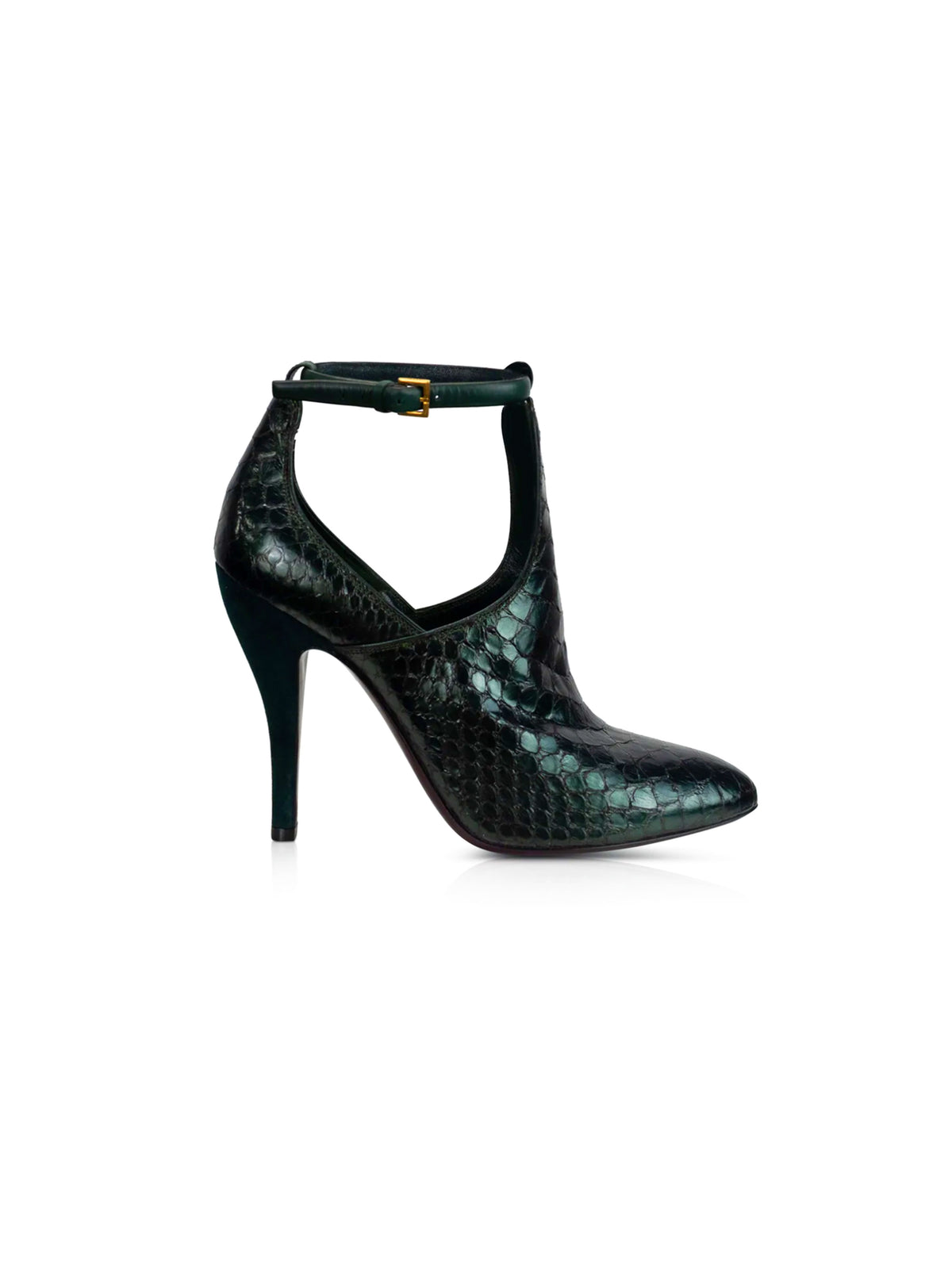 Gucci 2010s Python Cut Out Ankle Booties
