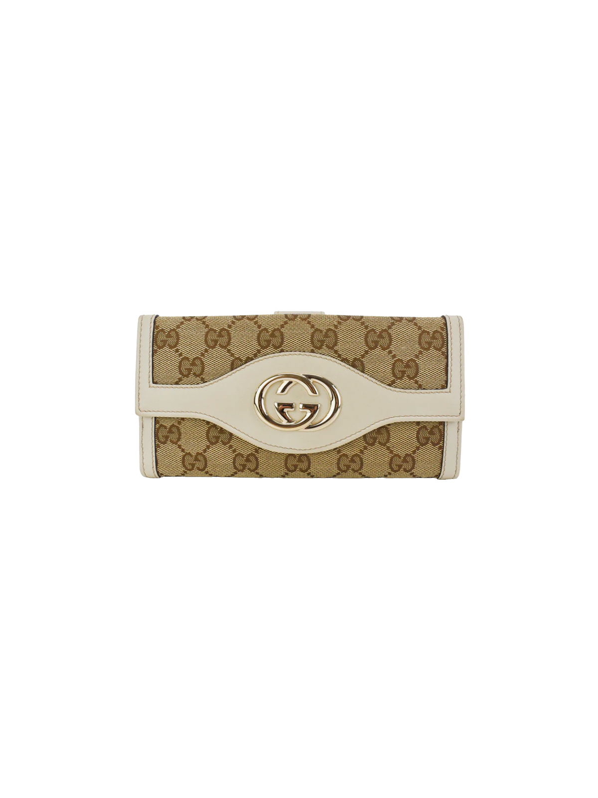 Gucci 2010s Monogram Logo Continental Wallet