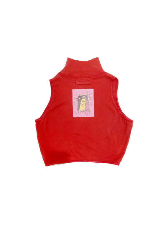 Jean Paul Gaultier 1990s Red Mockneck