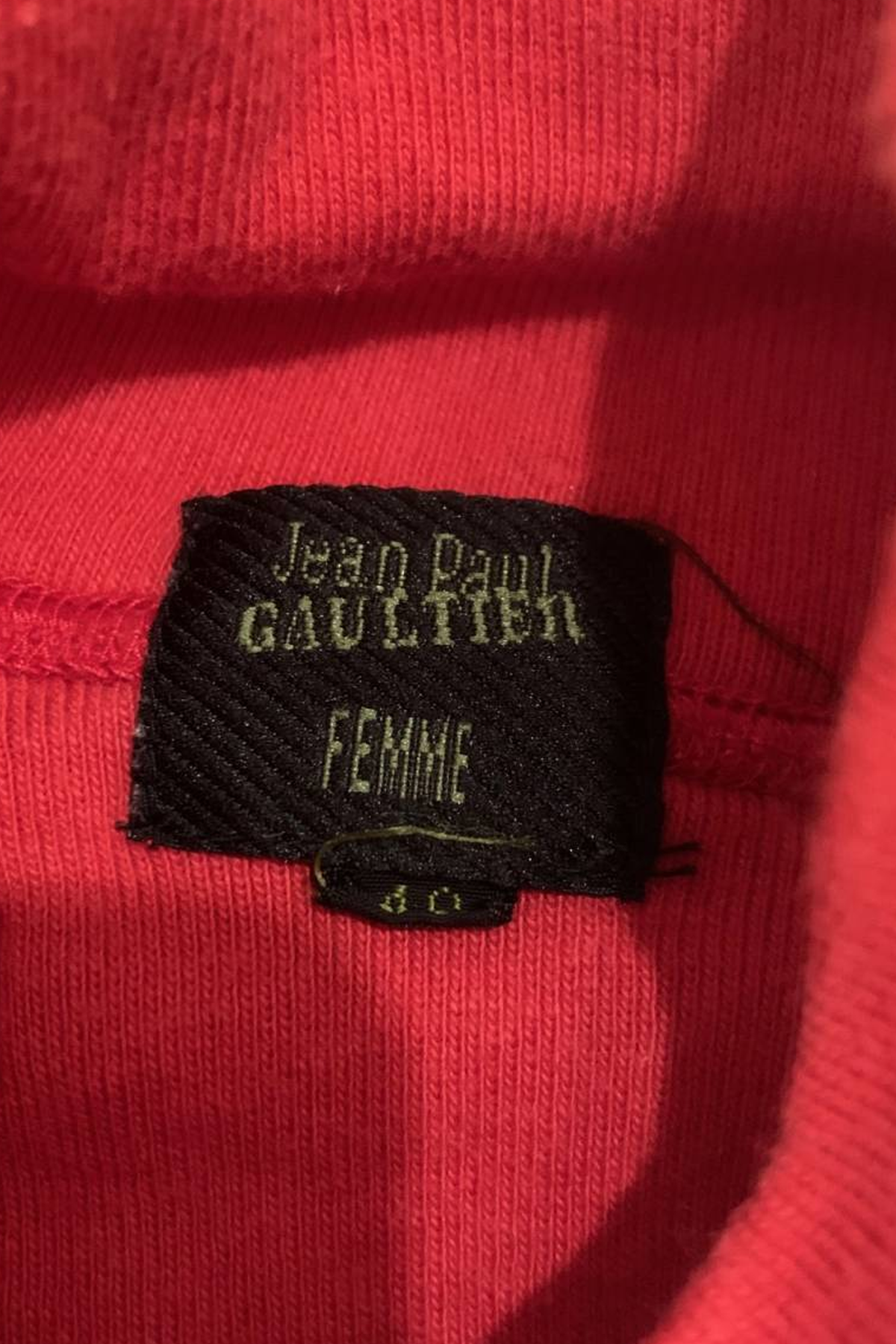 Jean Paul Gaultier 1990s Red Mockneck