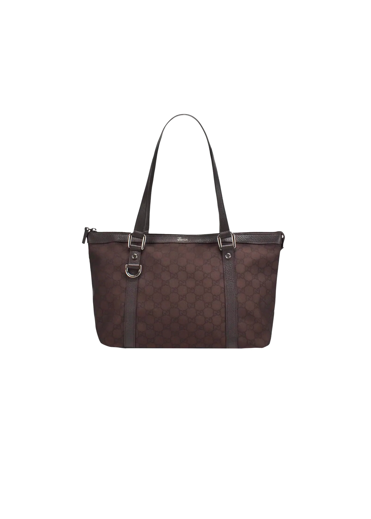 Gucci 2010s Brown Monogram Abbey Tote Bag