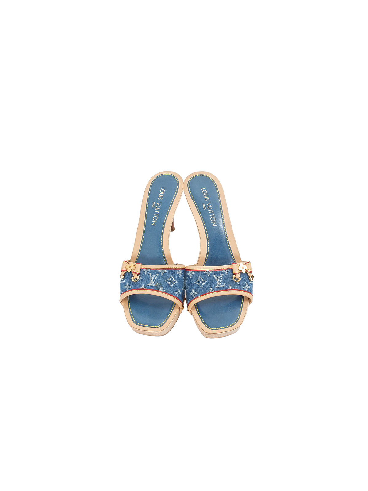 Louis Vuitton 2000s Denim Monogram Heels