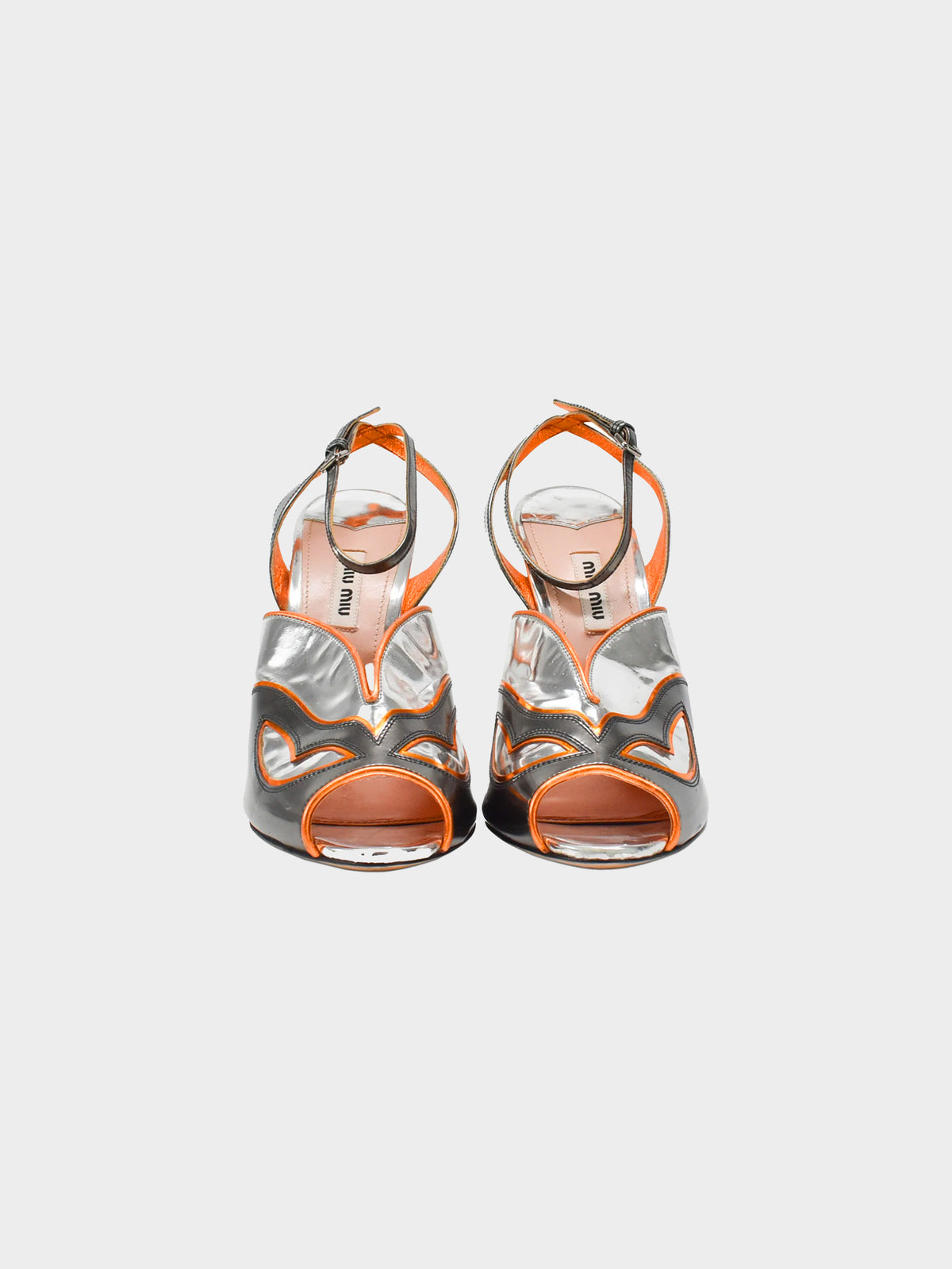 Miu Miu Spring 2011 Silver Metallic Peep Toe Heels