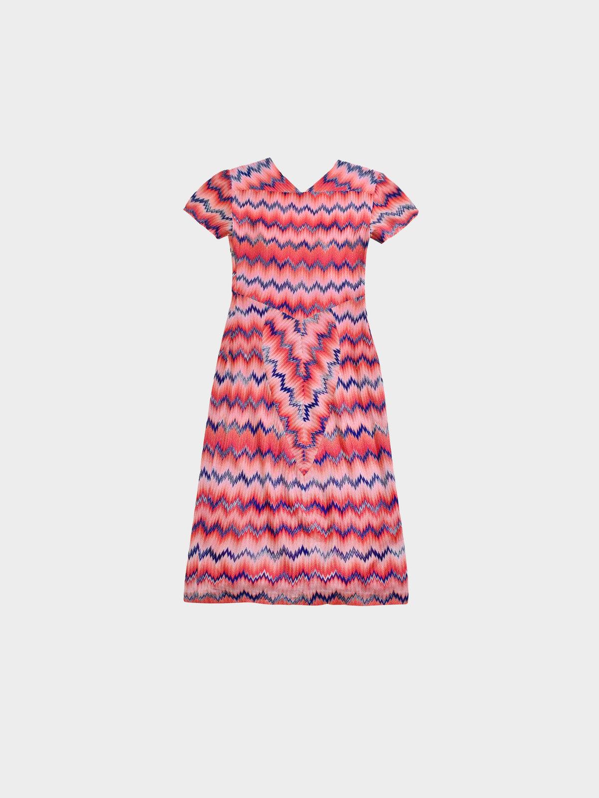 Missoni 2000s Pink Chevron Midi Dress