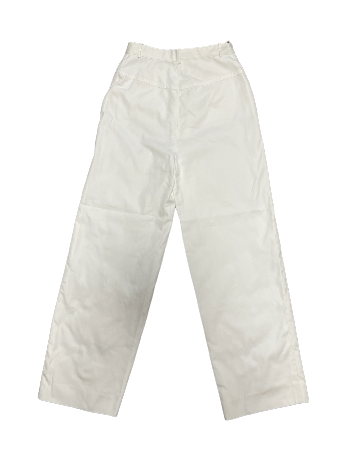 Chanel White 2000s CC Denim Cotton Trousers