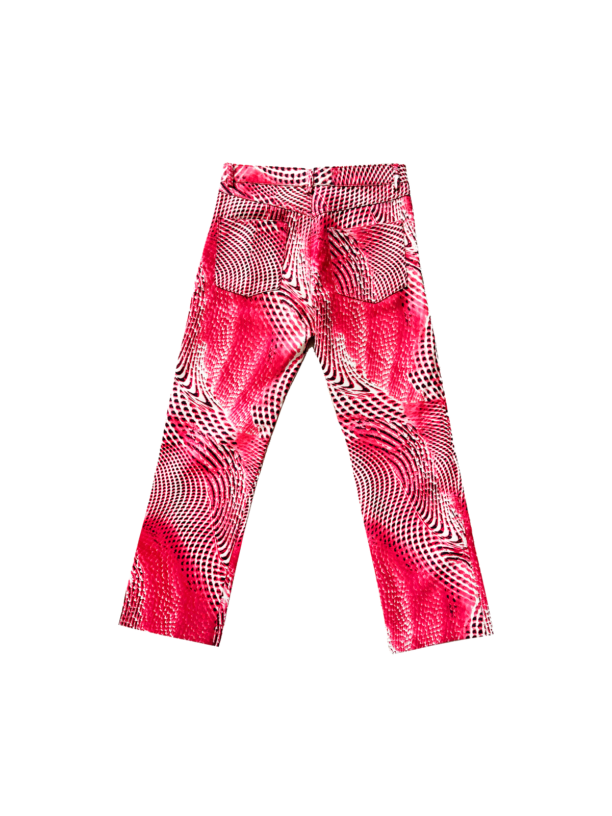 Roberto Cavalli 1990s Rare Red Printed Pants
