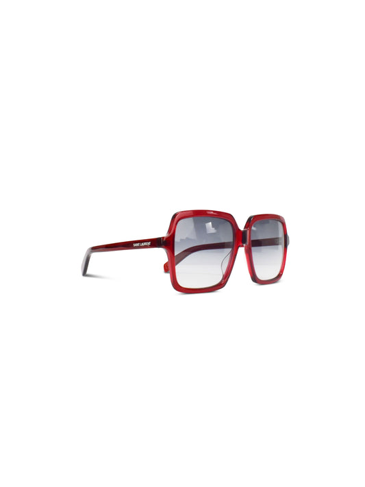 Saint Laurent 2010s Red Oversized Square Sunglasses