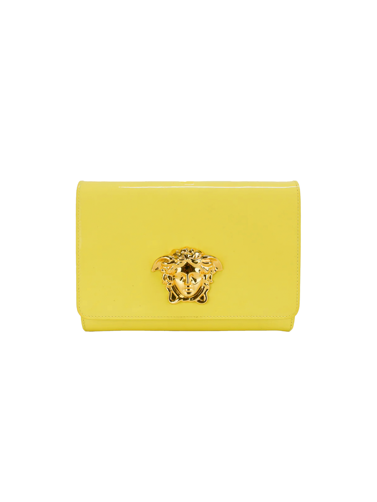 Versace 2010s Yellow Medusa Clutch