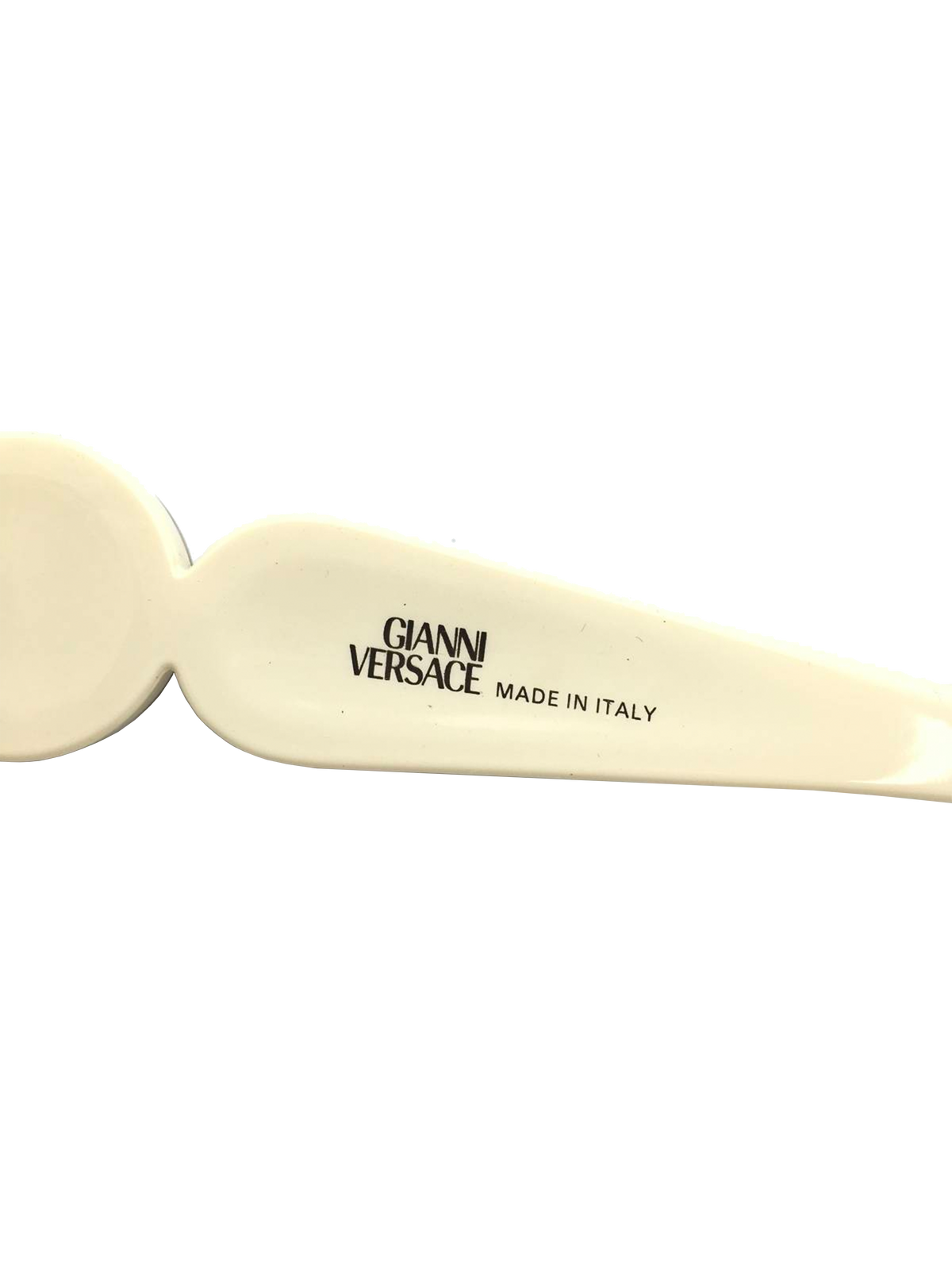 Versace 1990s White Round Sunglasses