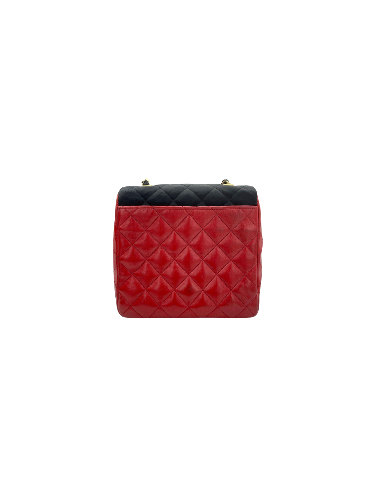 Chanel 1990s Leather and Satin Mix Quilted Shoulder Bag