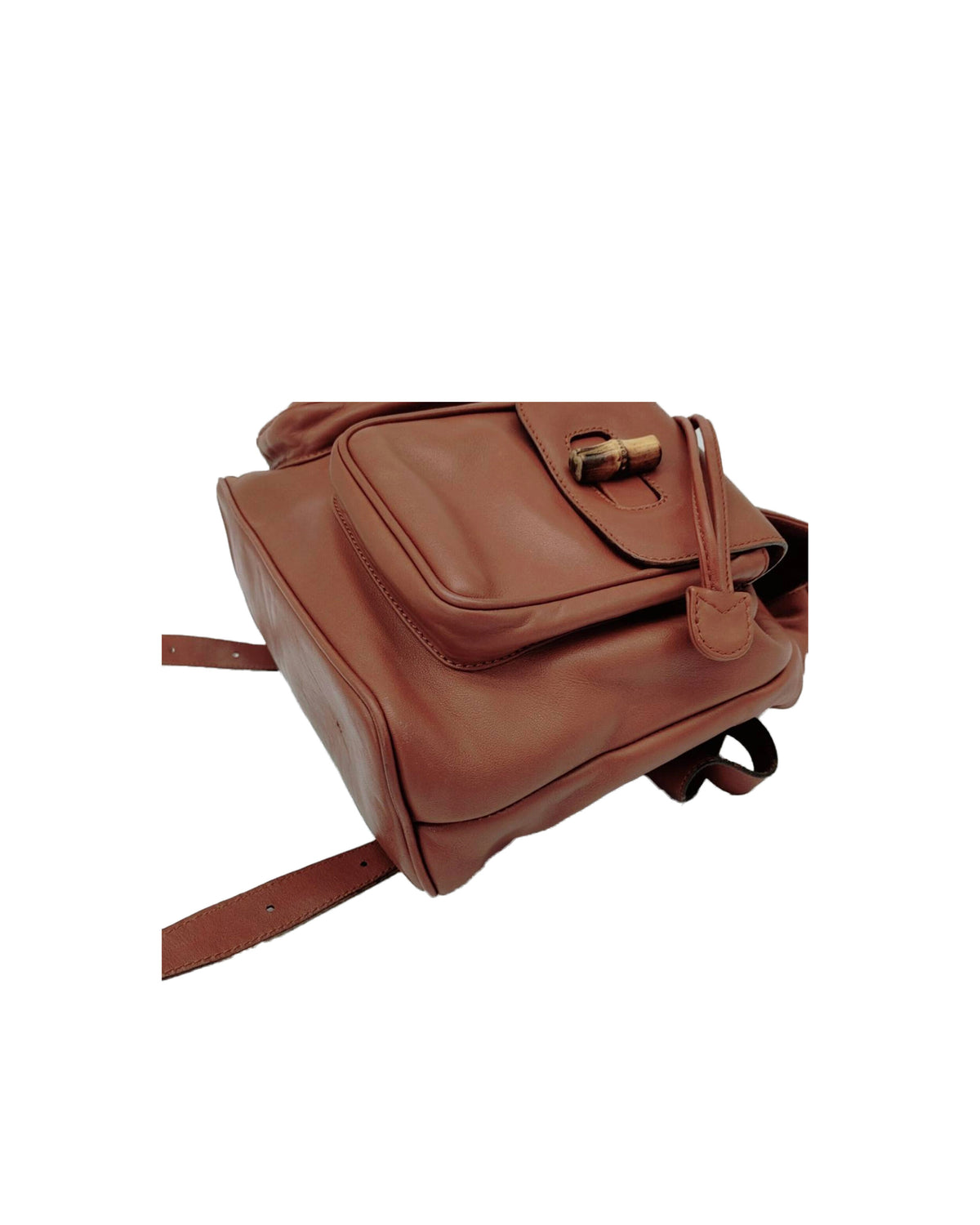 Gucci Bamboo 2000s Brown Leather Backpack