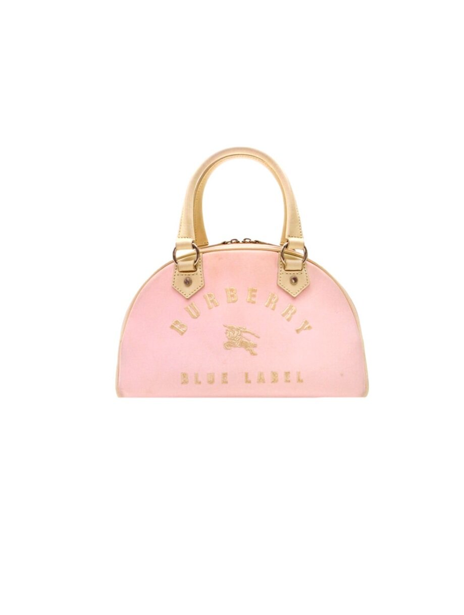 Burberry 2000s Blue Label Pink Round Handbag