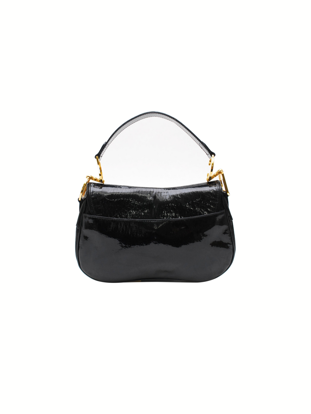 Christian Dior 2000s Black Leather Saddle
