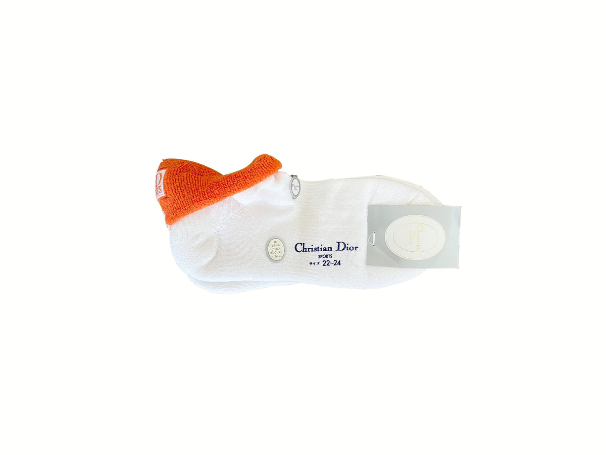 Christian Dior 2000s Orange Sport Socks
