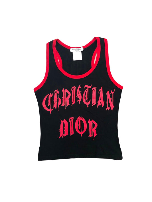Christian Dior 2000s Rare Red Gothic Tank