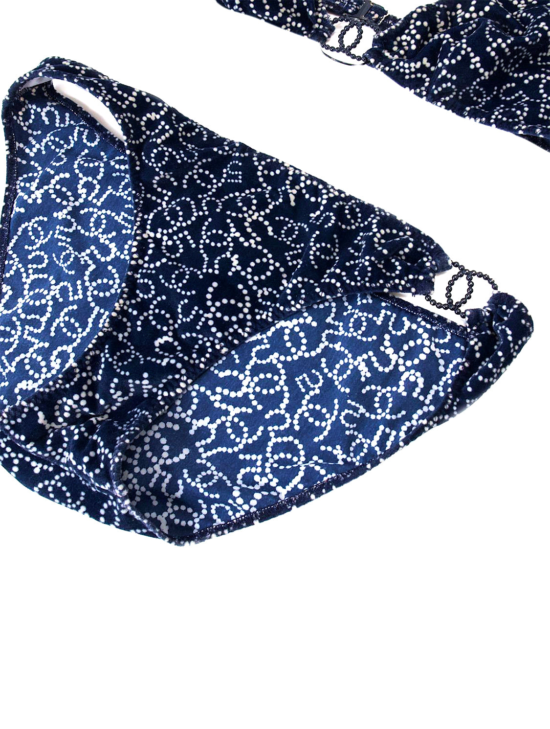 Chanel Rare SS 2006 Navy Print Two Piece Bikini