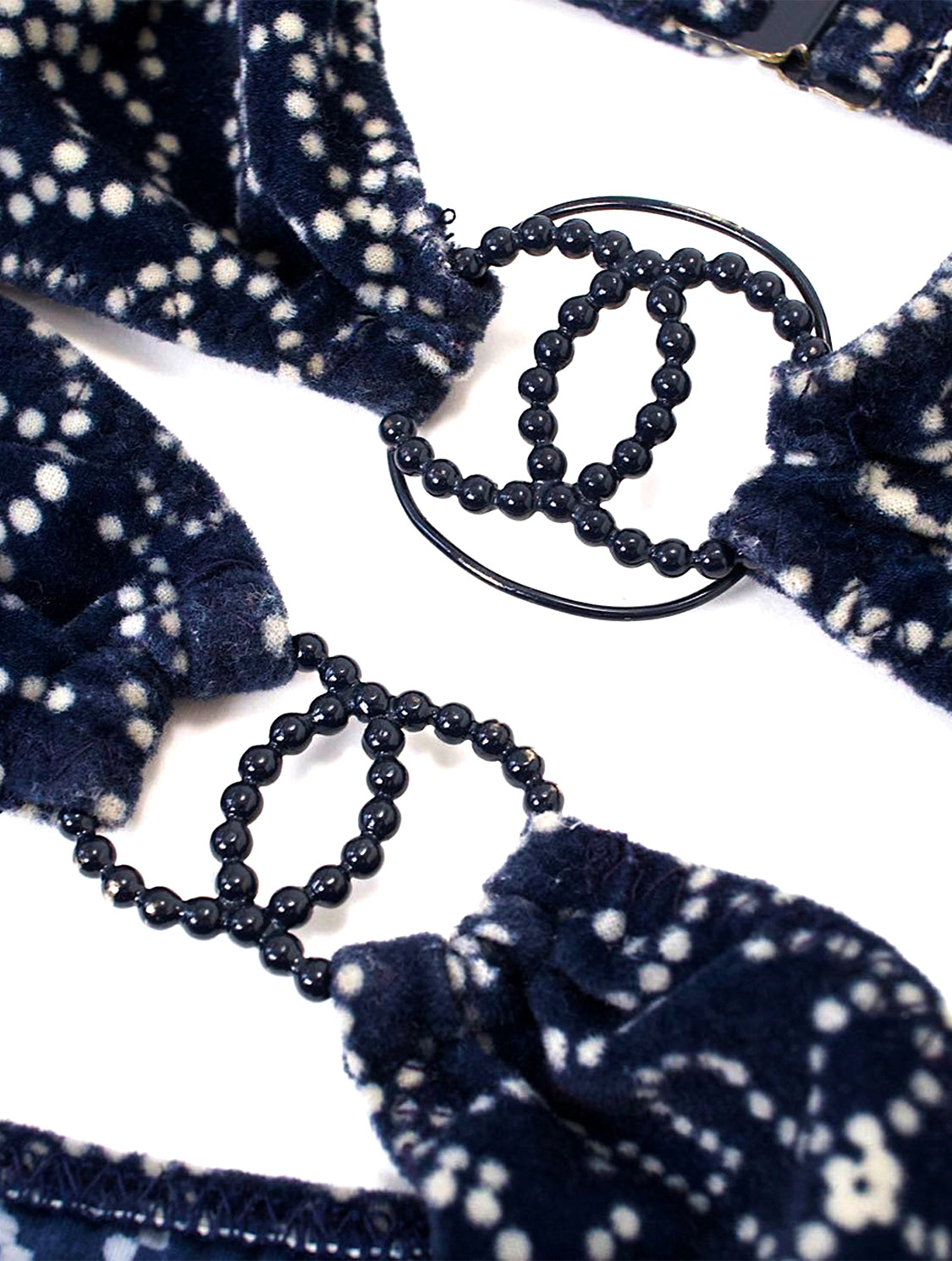 Chanel Rare SS 2006 Navy Print Two Piece Bikini