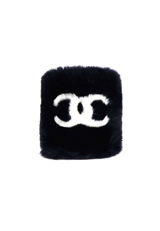 Chanel 2000s Rabbit Fur Rare Wrist Bracelet