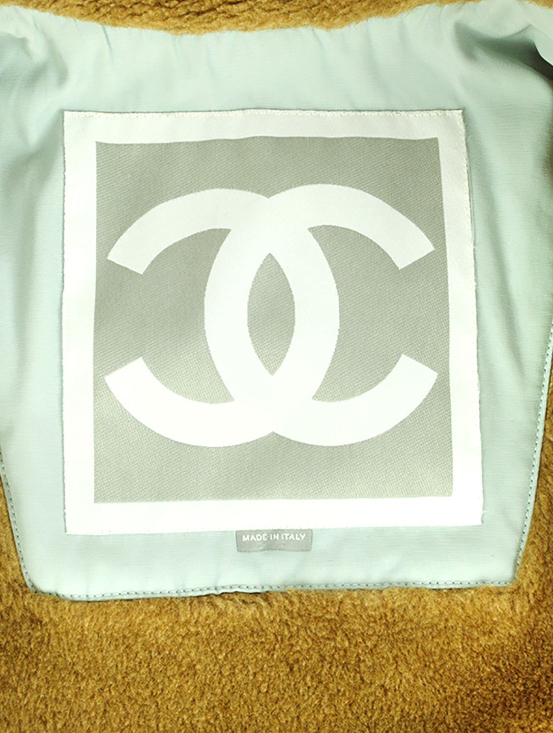 Chanel 2000s Blue and Mustard Shearling Ski Jacket