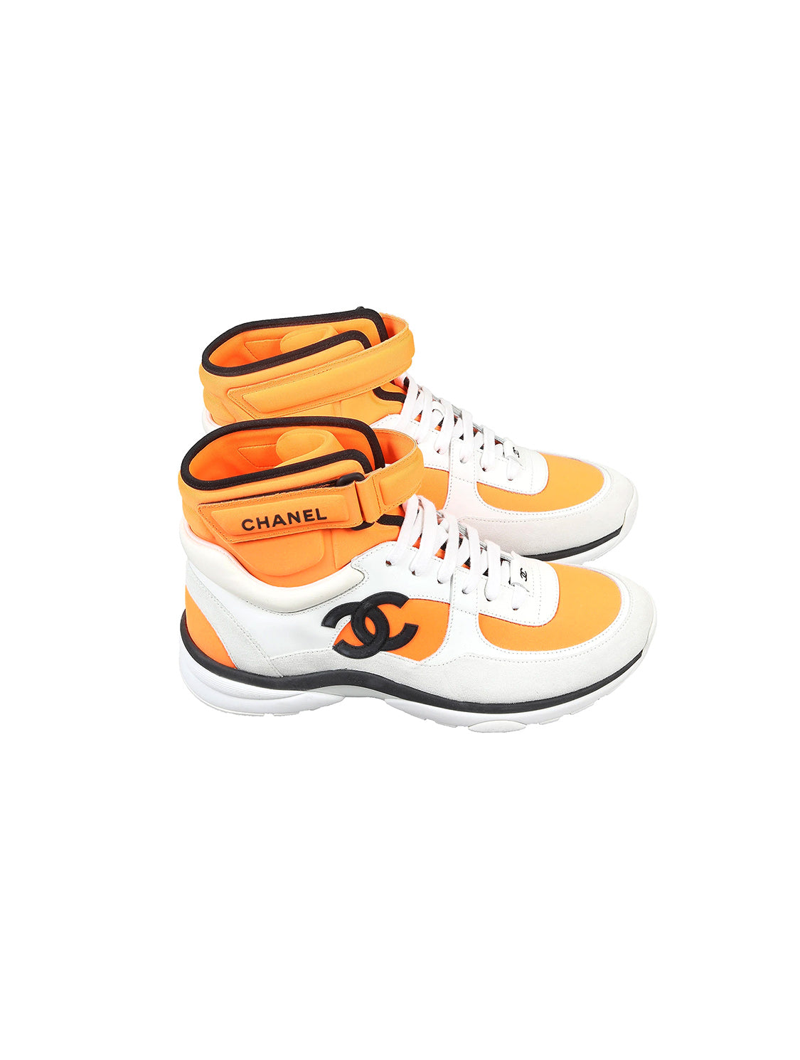 Chanel Orange SS 2018 Logo Top Trainers