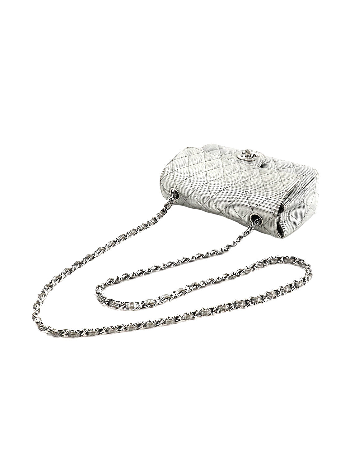 Chanel F/W 2015-2016 Silver Small Matresse Flap Bag