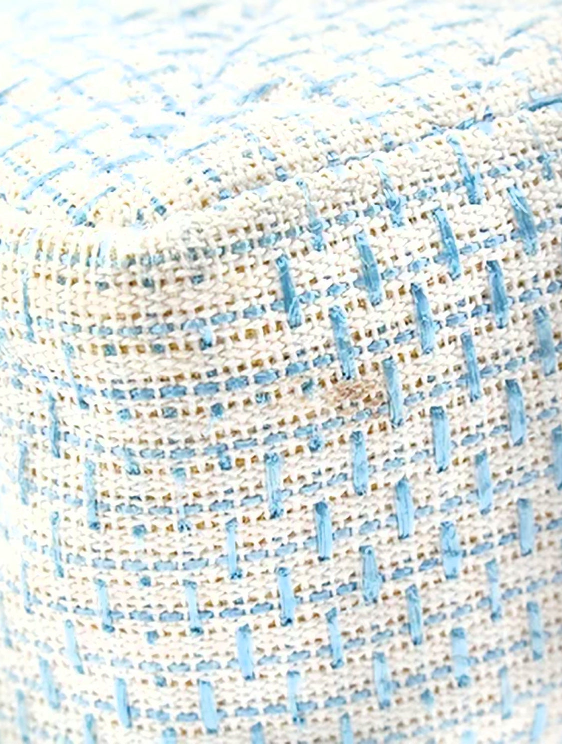 Chanel Square Tweed Light Blue Flap Bag