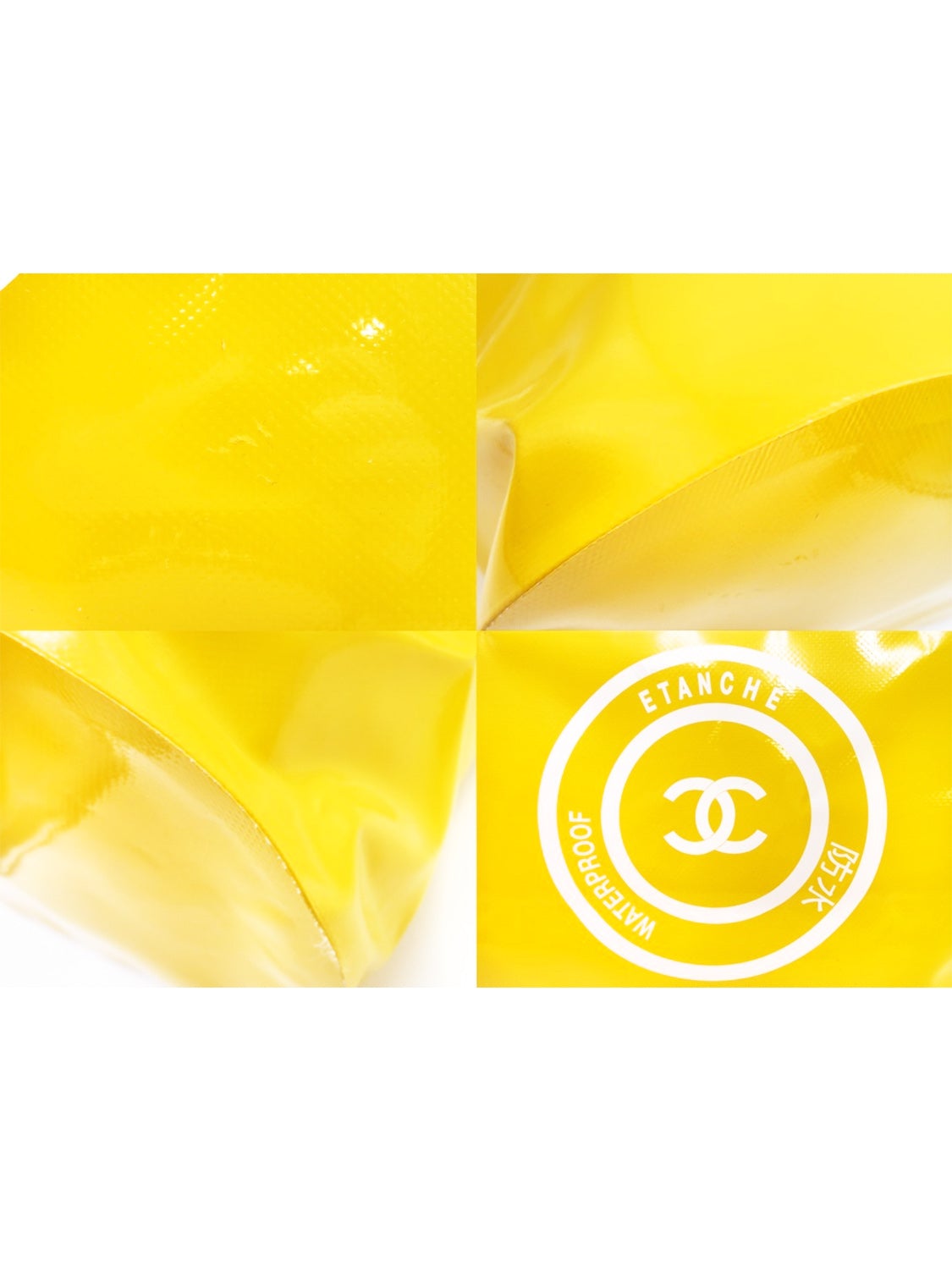 Chanel Yellow Vinyl Buckle Tote