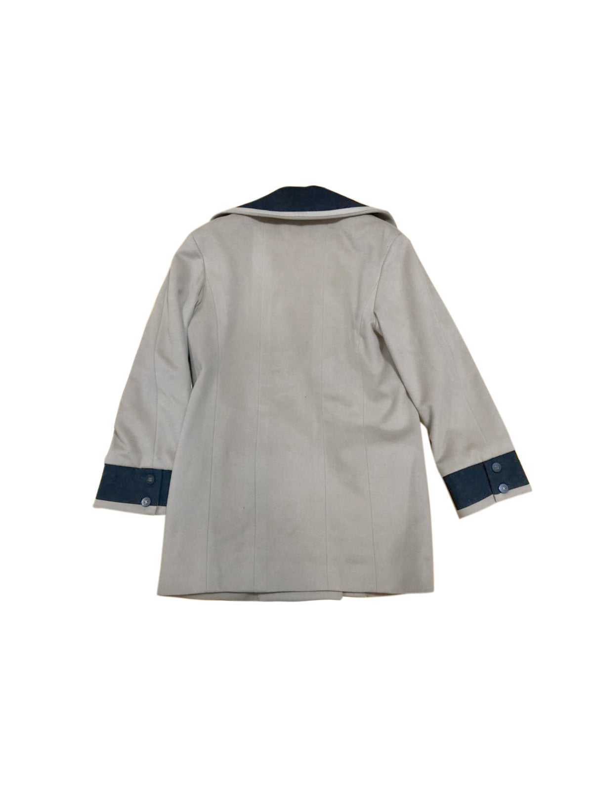 Chanel 2000s Gray and Black Wool Peacoat