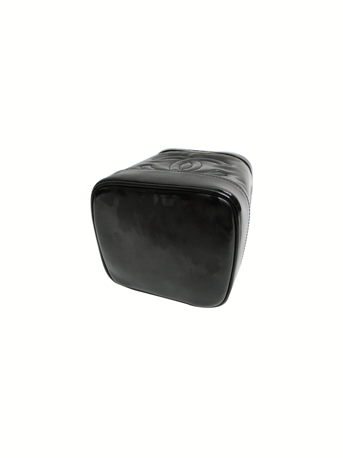 Chanel 2000s Black Leather Vanity Bag