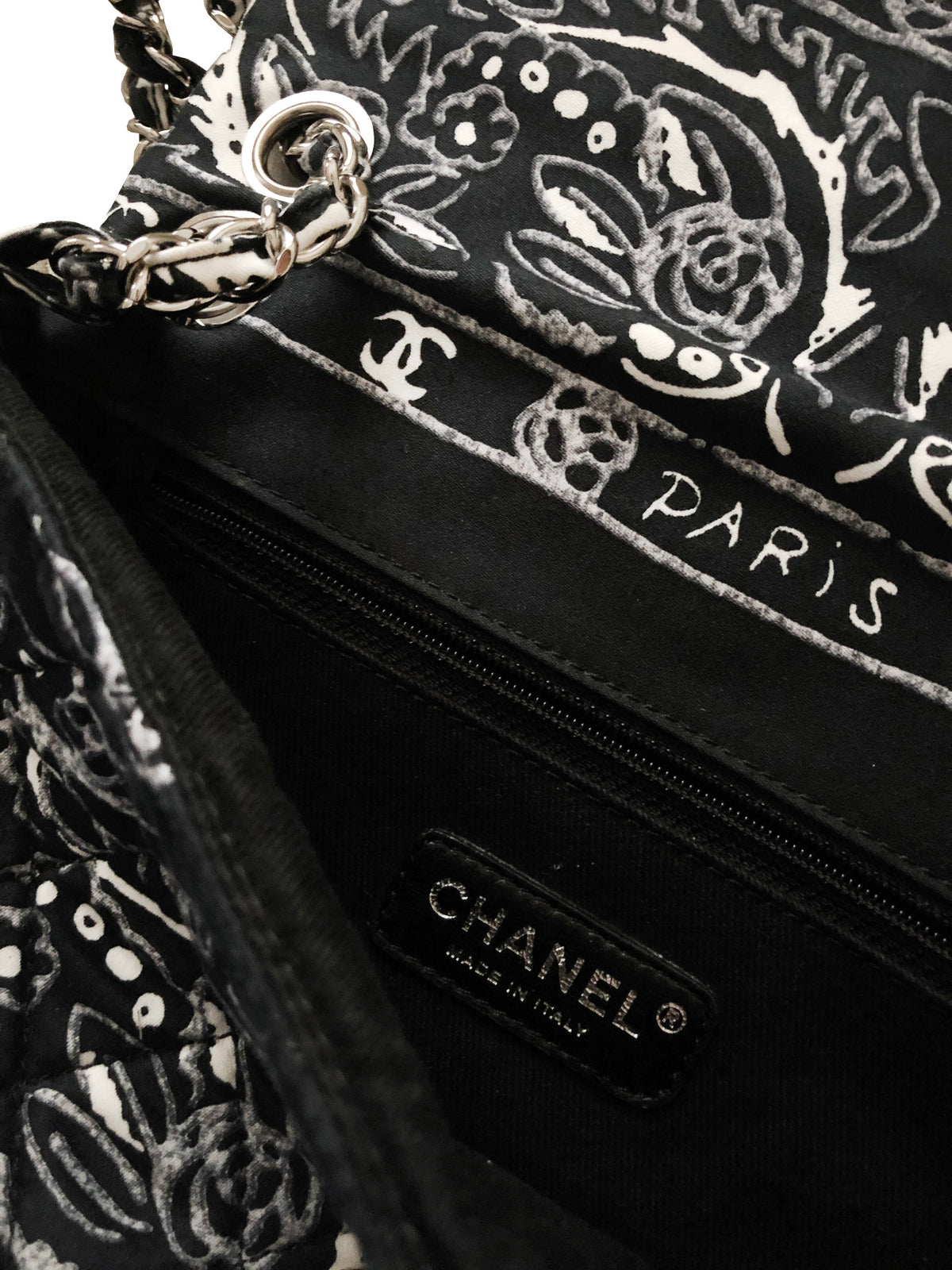Chanel FW 2014 Deep Navy Camelia Bandana Flap