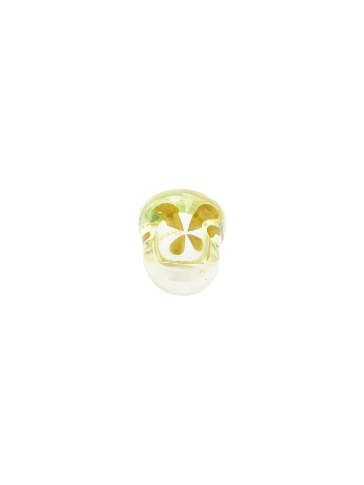 Chanel 2000s Green Clover Ring