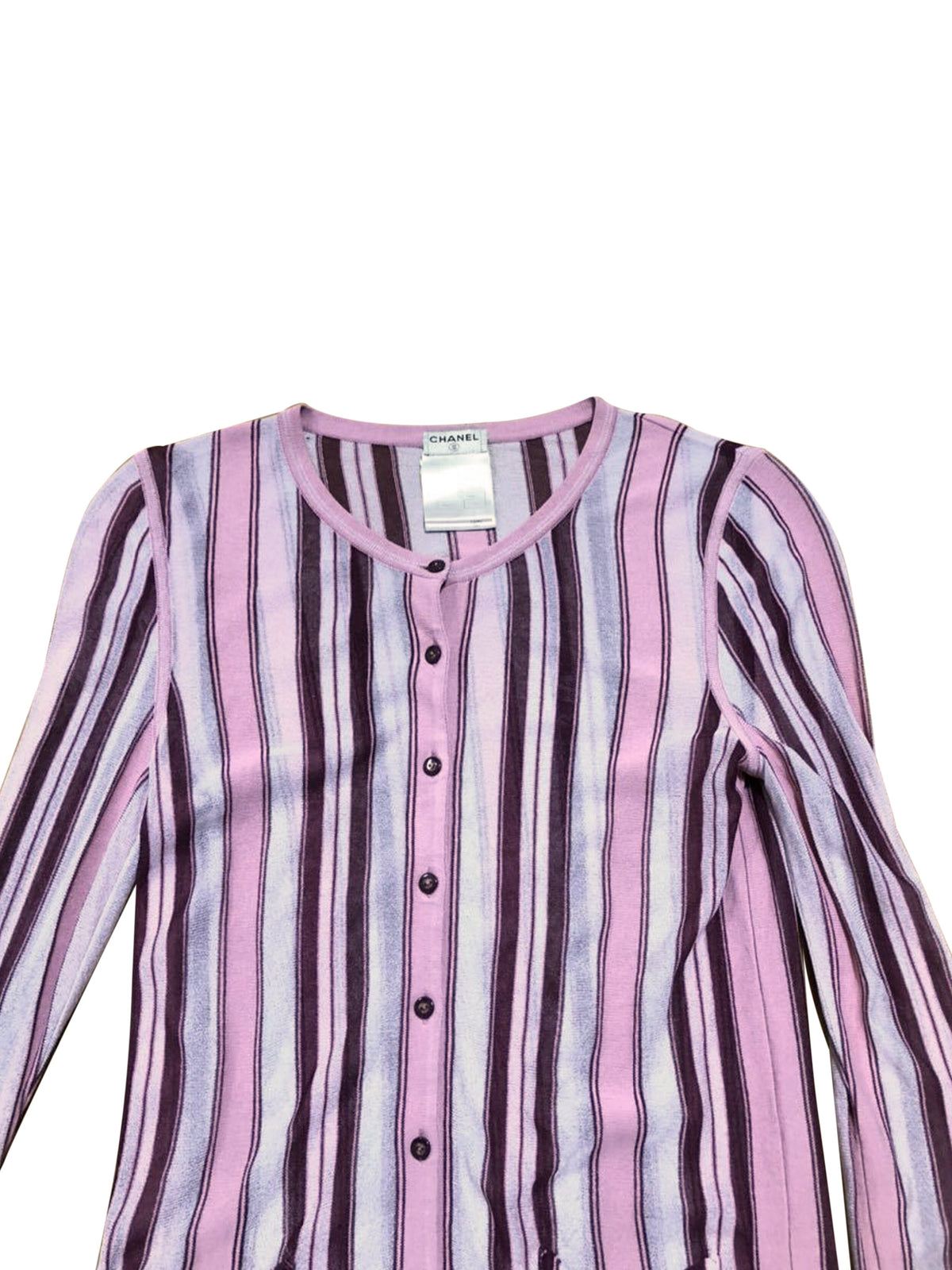 Chanel 2000s Pink Knit Stripe Set