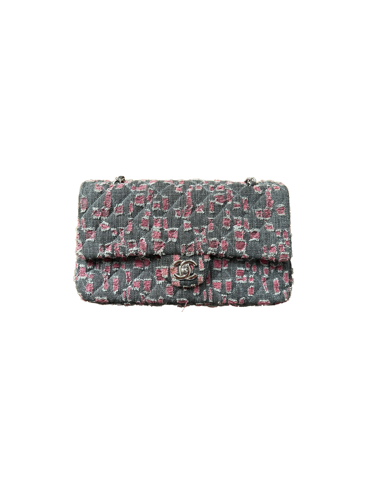 Chanel 2010 Runway Denim Pink Flap