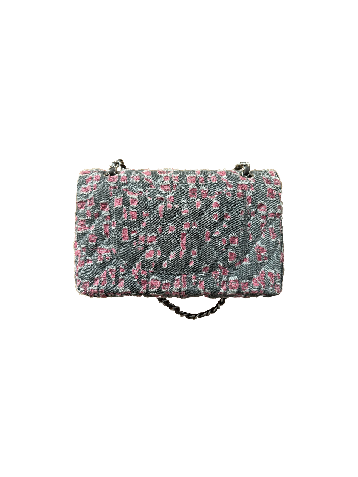 Chanel 2010 Runway Denim Pink Flap