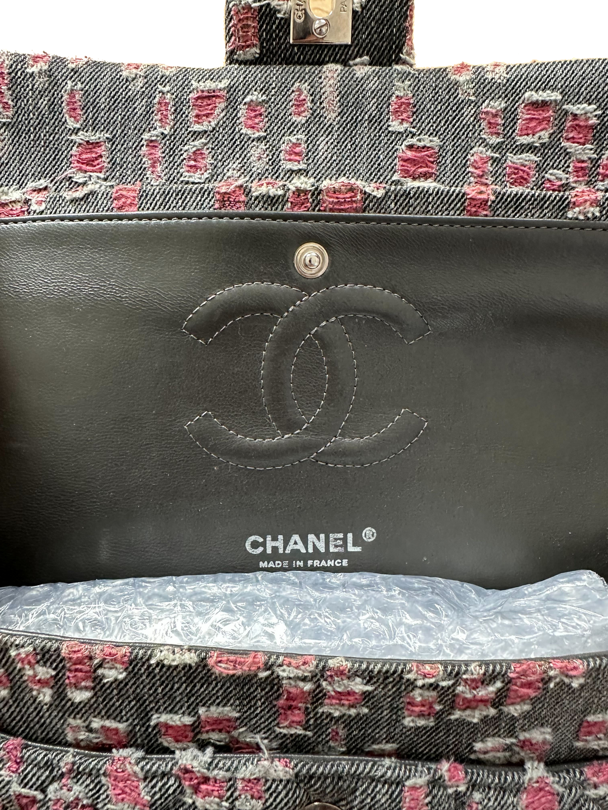 Chanel 2010 Runway Denim Pink Flap