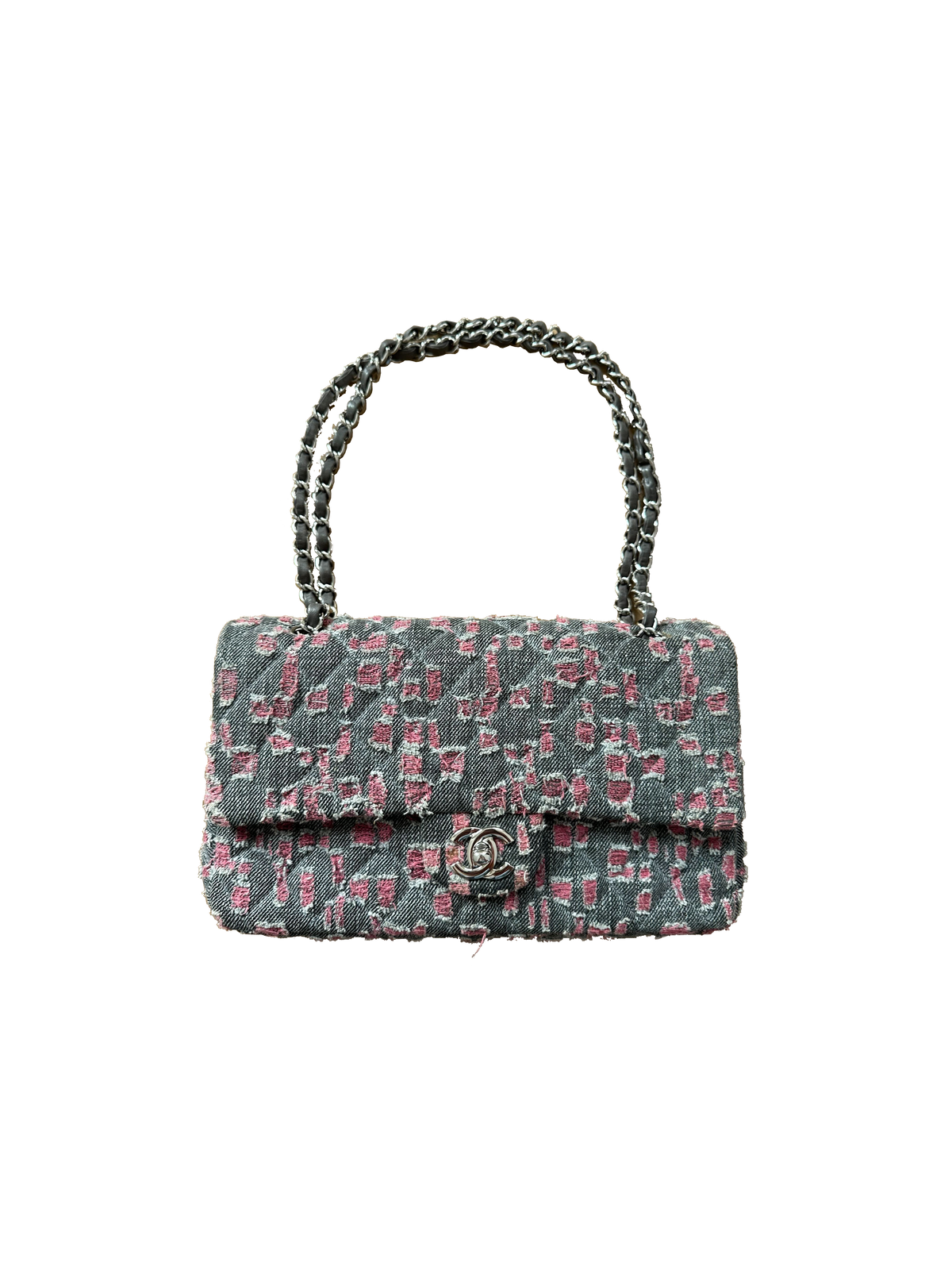 Chanel 2010 Runway Denim Pink Flap