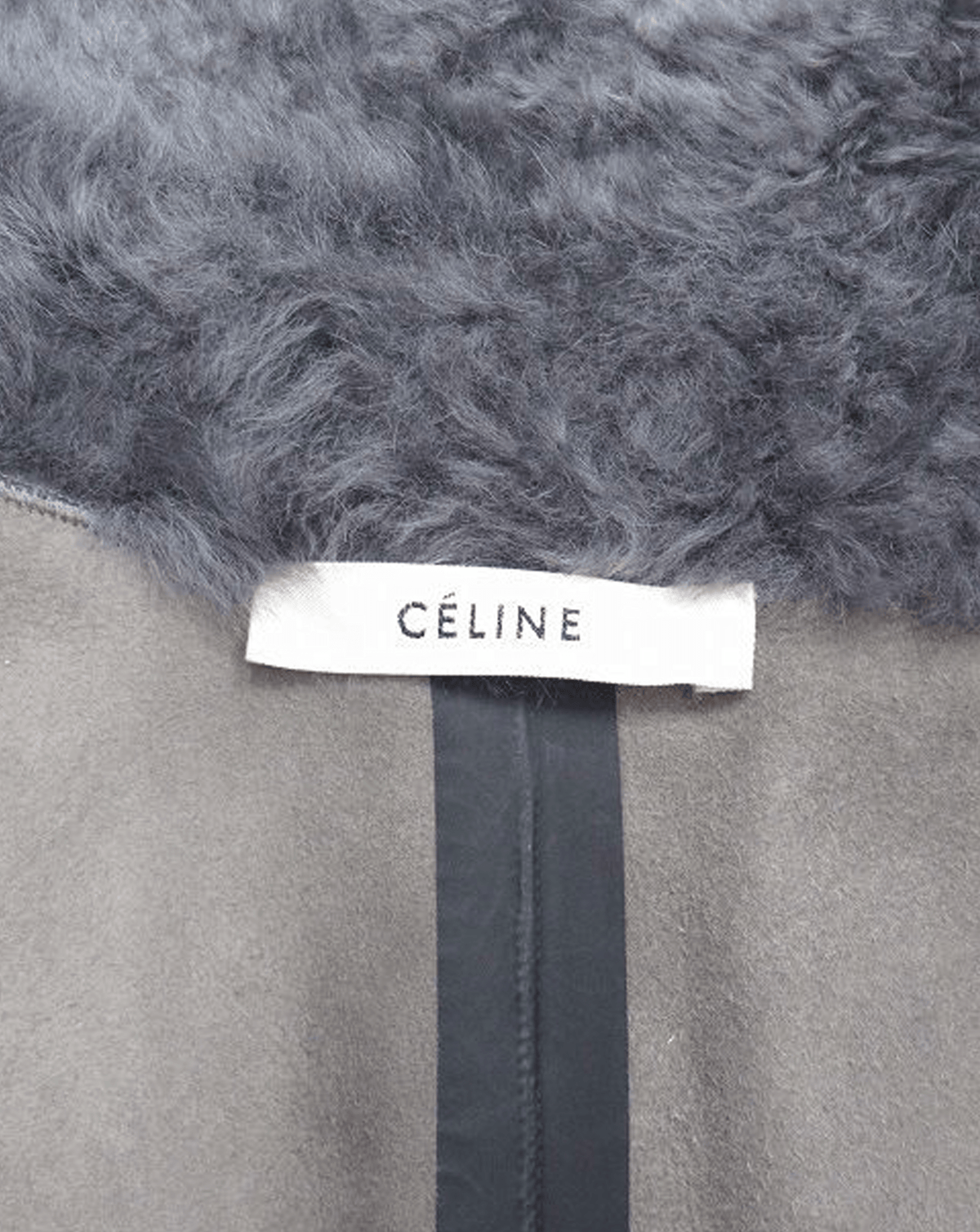 Celine by Phoebe Philo 2010s Grey Sheepskin Rare Coat