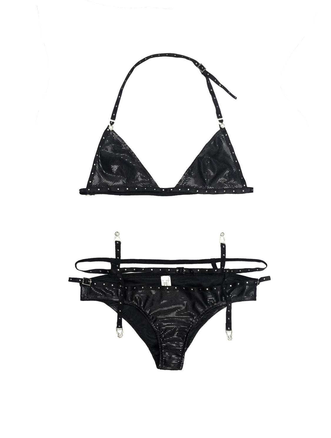 Christian Dior 2000s Rare Black Bondage Bikini