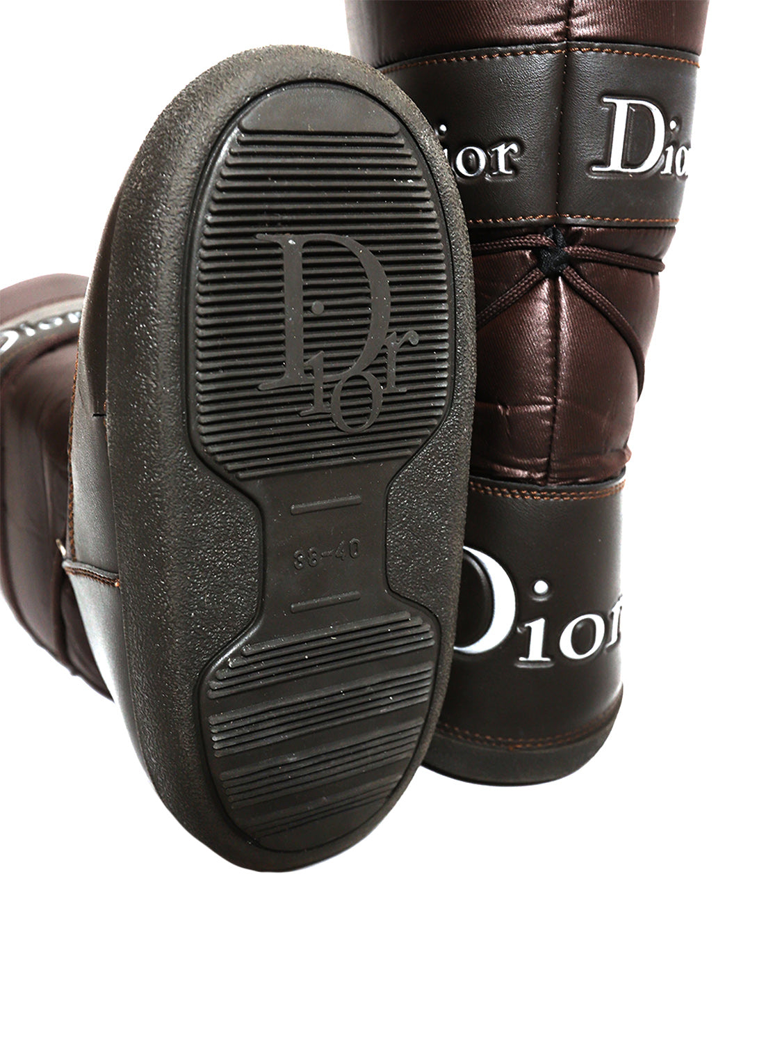 Christian Dior 2000s Nylon Brown Moon Boots