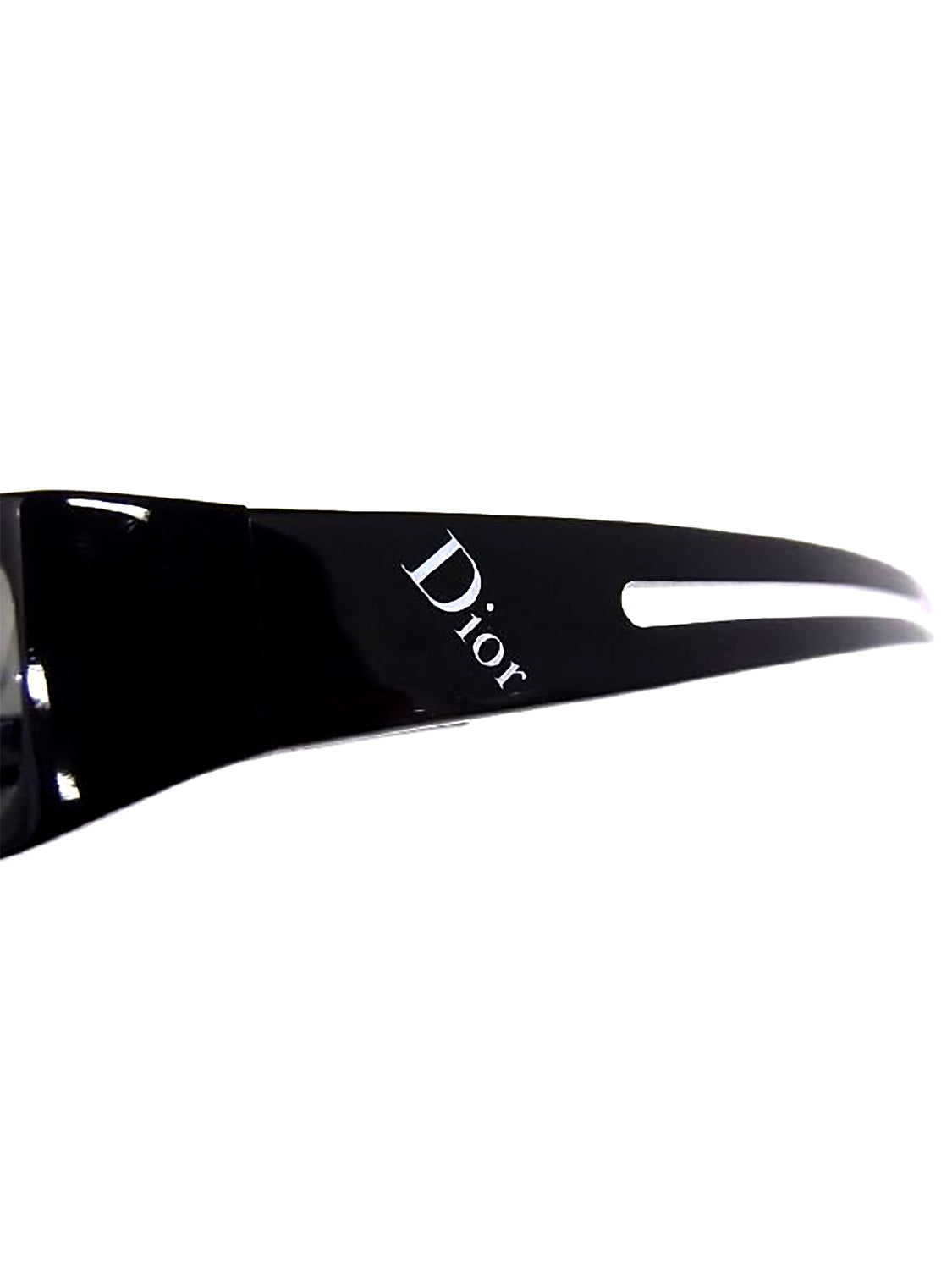Christian Dior 2000s Thin Black Spell Out Sunglasses