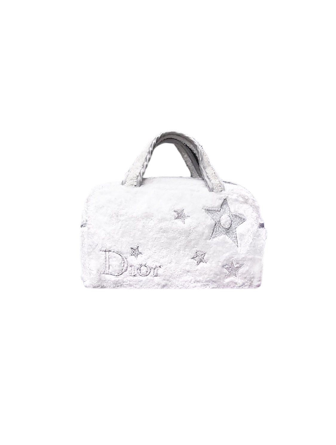 Christian Dior 2000s White Terrycloth Star Handbag